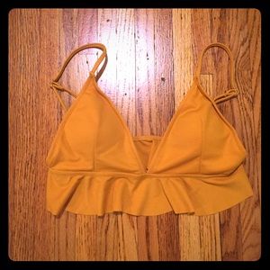 Cupshe mustard yellow bikini top